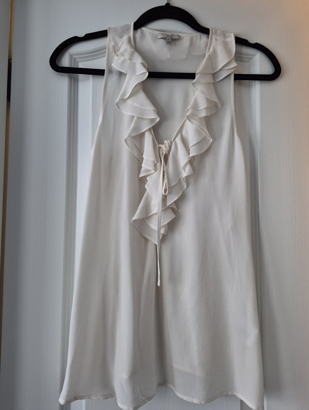 Joie Kay Ruffled Ivory Racerback Tank - Picture 2 of 9